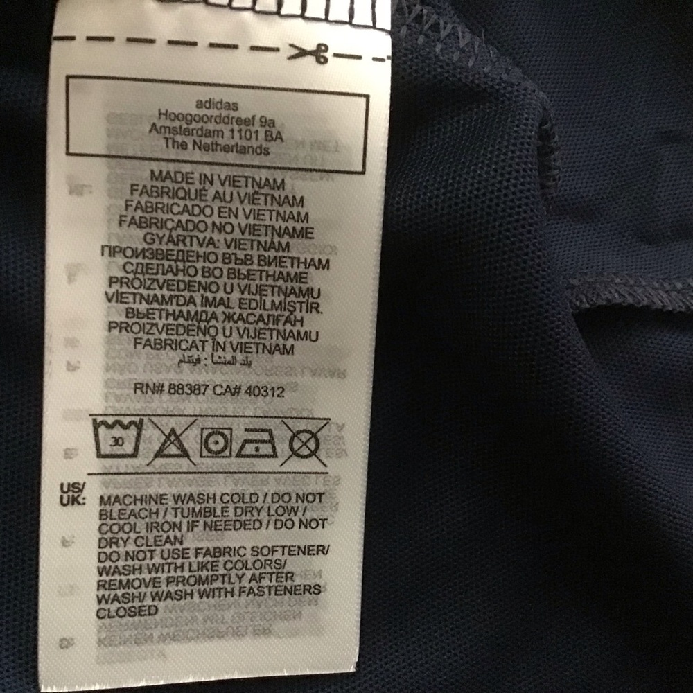 Adidas Performance SS Navy Polo - Picture 7 of 7